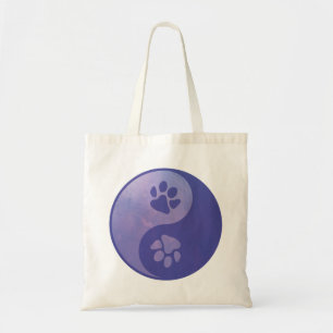 Bolsa Tote Yin Yang Paw Purple Tote Bag