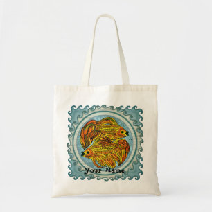 Bolsa Tote Yin Yang Peixe Dourado