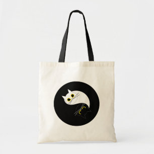 Bolsa Tote YIN YANG Zen Cat Tote Bag Reutilizável