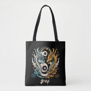 Bolsa Tote Ying yang Dragon Head 2024
