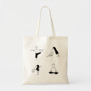 Bolsa Tote Yoga Asanas - Linha Minimalista Tote Bag
