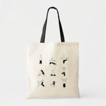 Yoga Asanas - Linha Minimalista Tote Bag
