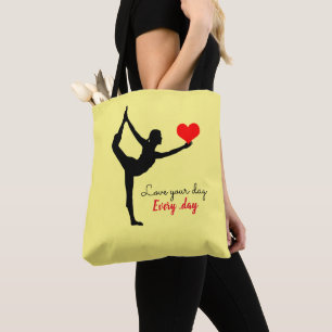 Bolsa Tote Yoga Heart & Love your day, Todo dia / Yogini