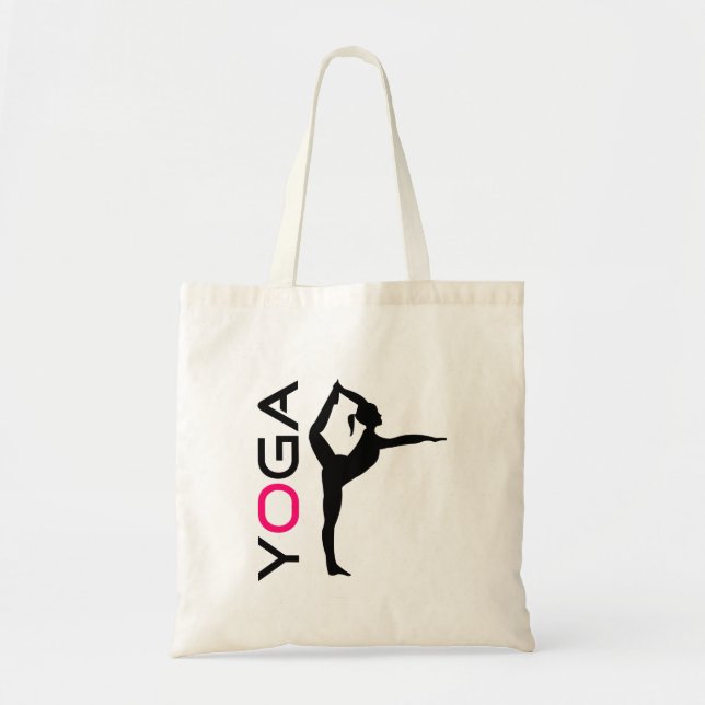 Bolsa Tote Yoga Pose Silhouette (Frente)