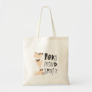 Bolsa Tote Yoga Pugs
