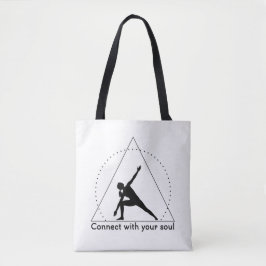 Bolsa Tote Yoga Triangle Pose Emblem