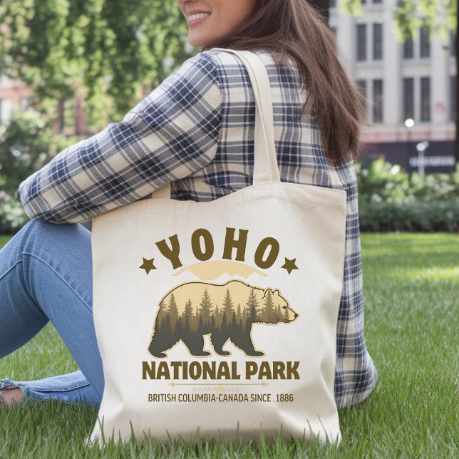 Bolsa Tote Yoho National Park Gift – Nature Bear with Scenic  (Criador carregado)