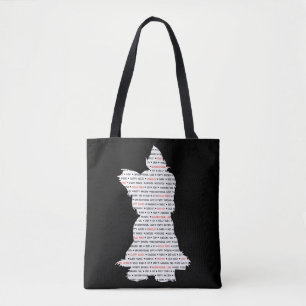 Bolsa Tote Yorkie/arte palavra do yorkshire terrier