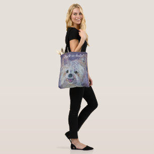 BOLSA TOTE YORKIE MIX BRANCO