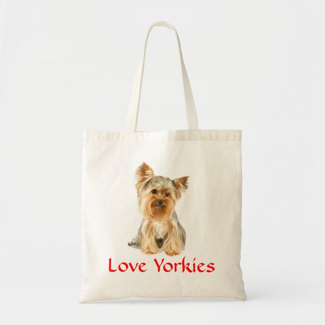Bolsa Tote Yorkie Puppy Dog Gift Cute Yorkshire Terrier (Frente)