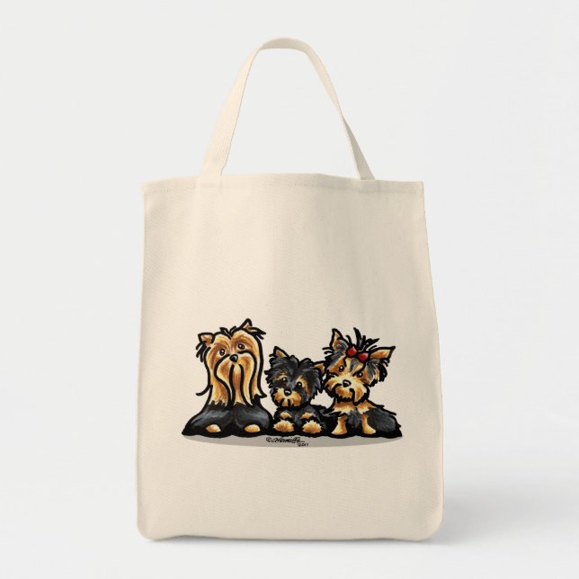 Bolsa Tote Yorkie Trio (Frente)