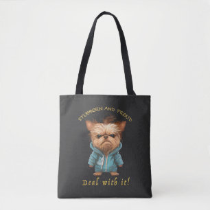Bolsa Tote Yorkshire Dog Stubborn Lidou Com Ele De Forma Boni