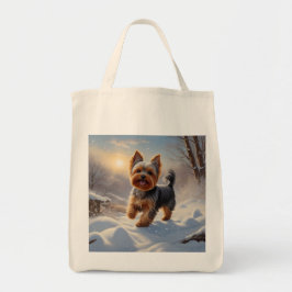 Bolsa Tote yorkshire terrier grocery bolsa, yorkie comprando 