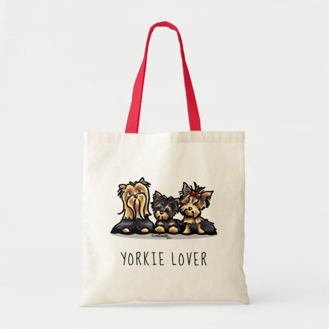 Bolsa Tote Yorkshire Terrier Trio Yorkie Lover (Frente)