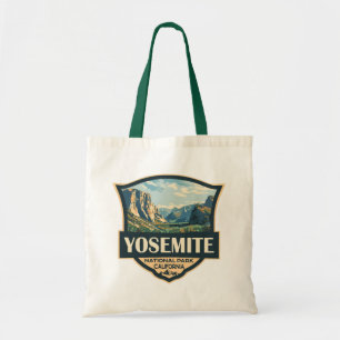 Bolsa Tote Yosemite National Park Illustration Retro Crachá