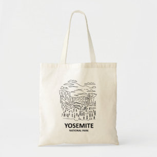 Bolsa Tote Yosemite National Park Line Art