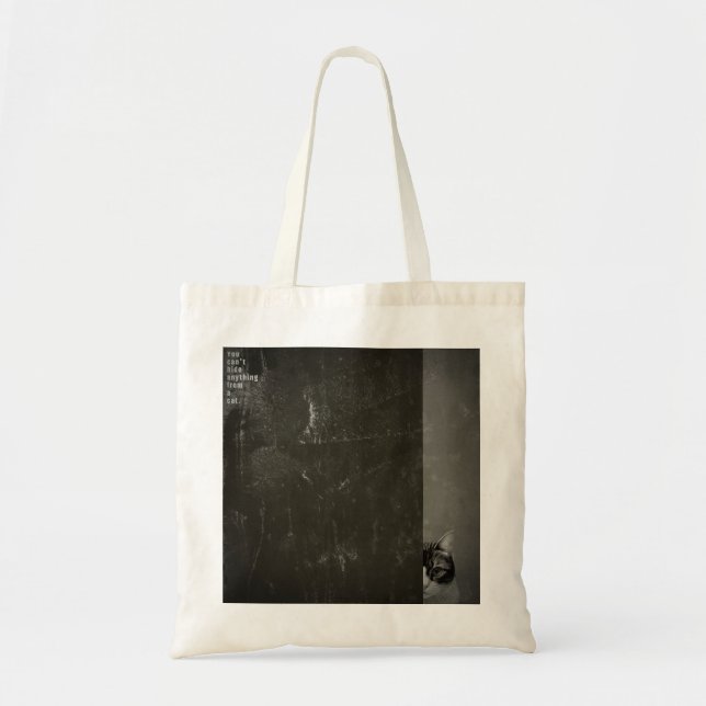Bolsa Tote ”You can't hide anything from a cat”　tote bag (Frente)