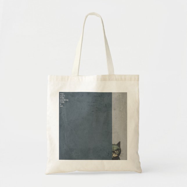 Bolsa Tote ”You can't hide anything from a cat”　tote bag (Frente)
