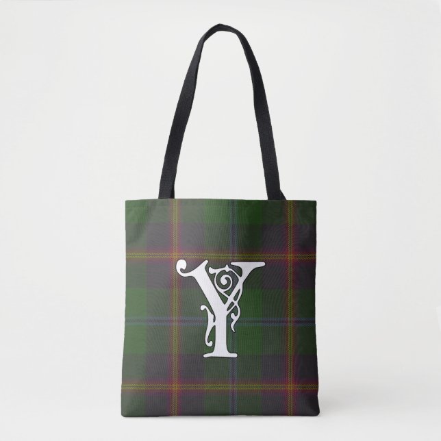 Bolsa Tote Young Clan Tartan Monograma (Frente)