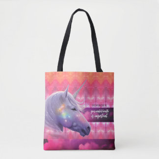 Bolsa Tote Your Mental Health Is Important Rainbow Unicorn