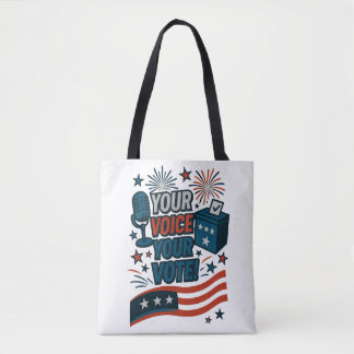 Bolsa Tote Your Voice Your Vote Patriotic Election 