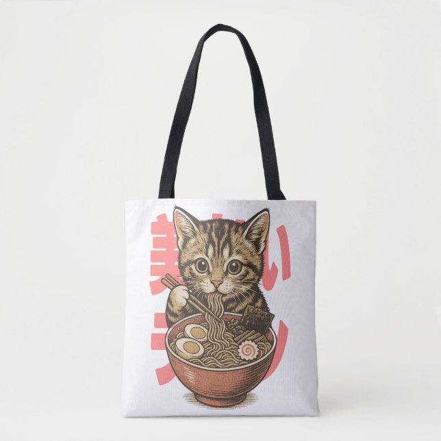 Bolsa Tote Yummy Ramen Kitten (Frente)