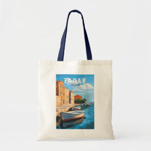 Bolsa Tote Zadar Croácia Viagem Art Vintage