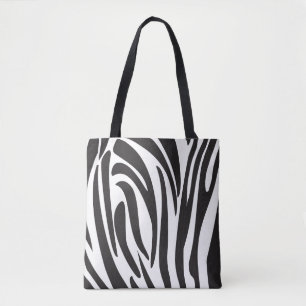 Bolsa Tote Zebra Black and White Stripes, Trendy design