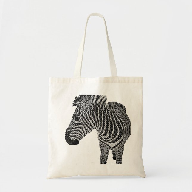 Bolsa Tote Zebra do vintage (Frente)
