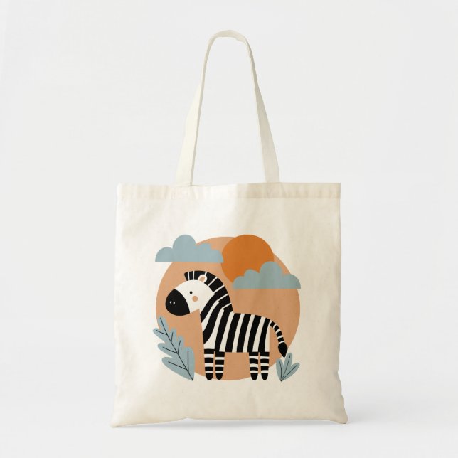 Bolsa Tote Zebra Escandinava Impressionada (Frente)