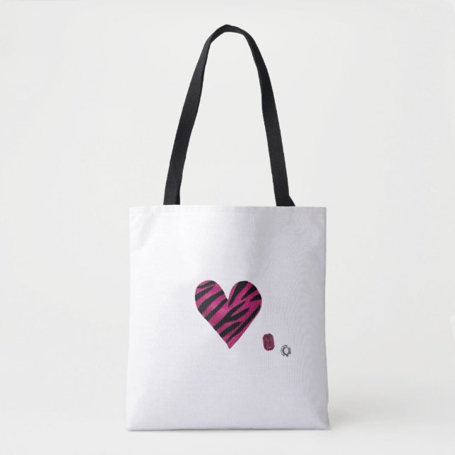Bolsa Tote Zebra-heart (Frente)