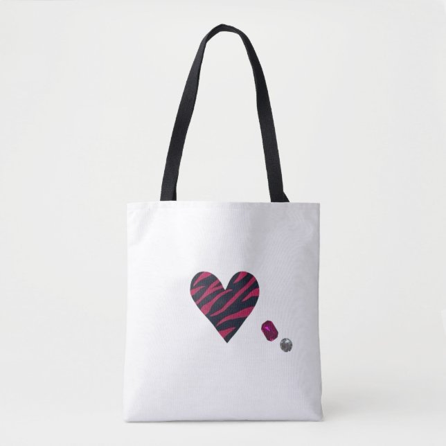Bolsa Tote Zebra-heart (Frente)