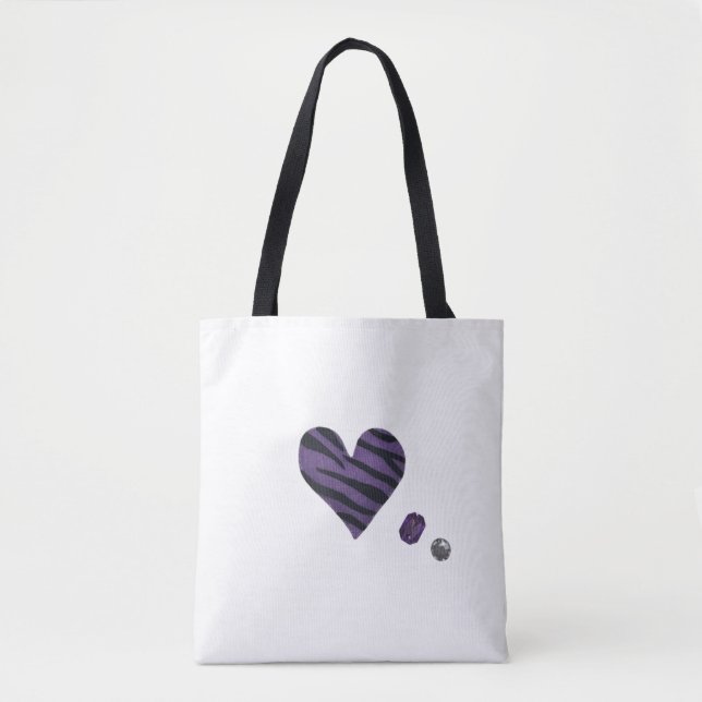 Bolsa Tote Zebra-heart (Frente)