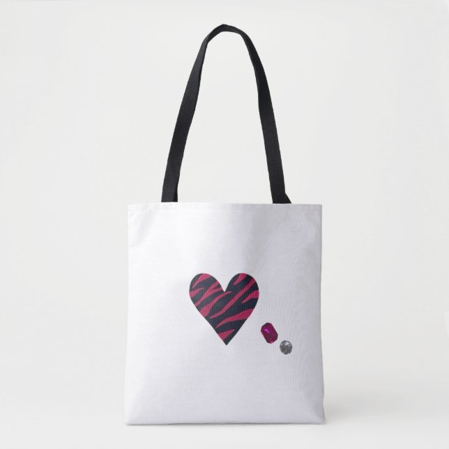 Bolsa Tote Zebra-heart (Frente)