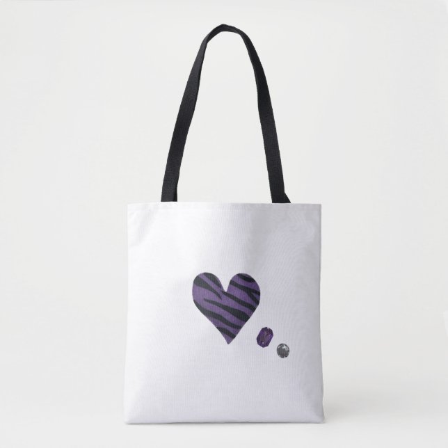 Bolsa Tote Zebra-heart (Frente)