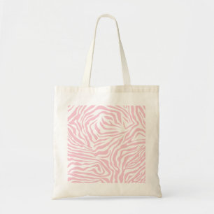Bolsa Tote Zebra Rosa Raspando Animais Selvagens Impressão P