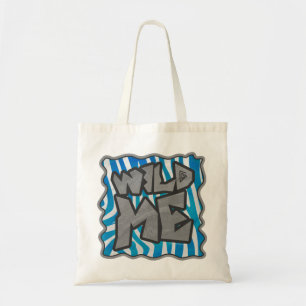 Bolsa Tote Zebra Silhouette Blue e White Design