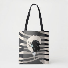 Bolsa Tote Zebra stripe safari impressão animal afro punk Bol