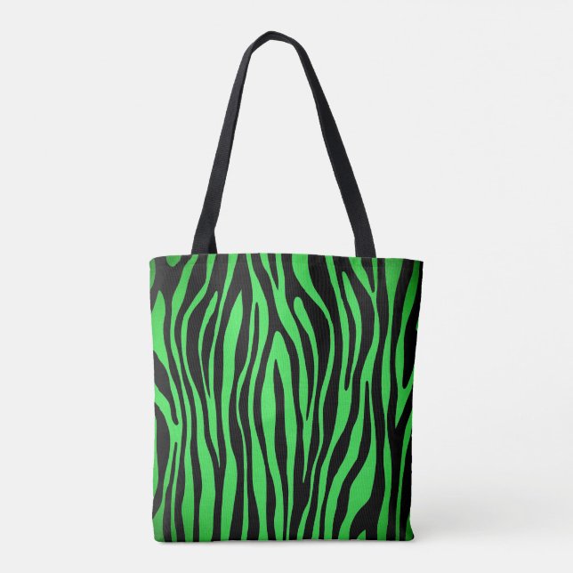 Bolsa Tote Zebra verde limão (Verso)