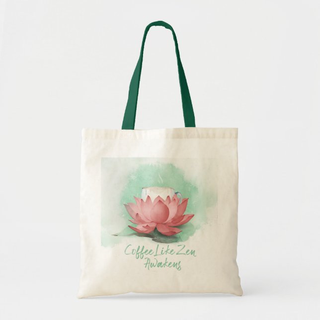Bolsa Tote Zen de café (Frente)