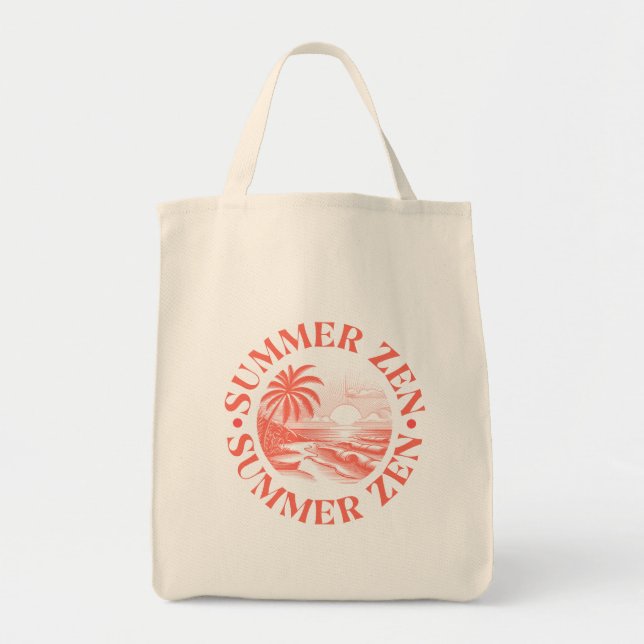 Bolsa Tote Zen de Verão: Sol e Serenidade (Frente)