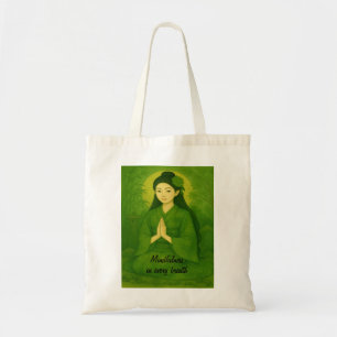 Bolsa Tote Zen Meditation art Mindtness Yoga Green Custom