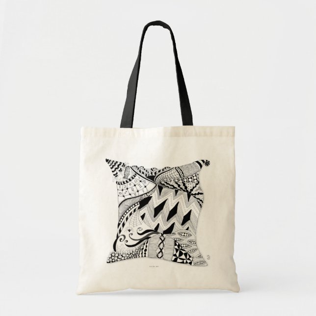 Bolsa Tote ZenSketch que eu ensaco (Frente)