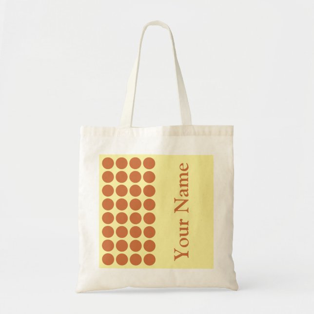 Bolsa Tote Zest Cream - Pontos Neutrais com o nome do texto (Frente)