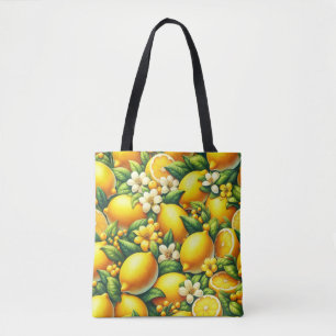 Bolsa Tote Zesty Lemon Whirl: Uma Sinfonia de Citros