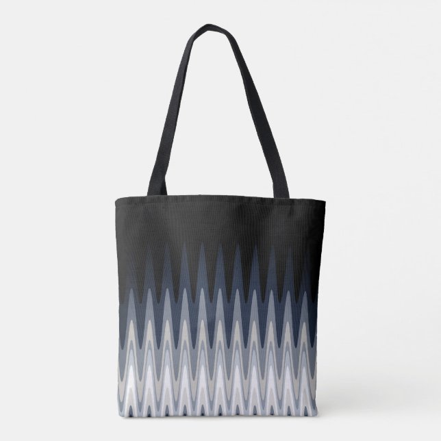 Bolsa Tote Zig Zag Cinza branca preta Marinho azul bege (Verso)