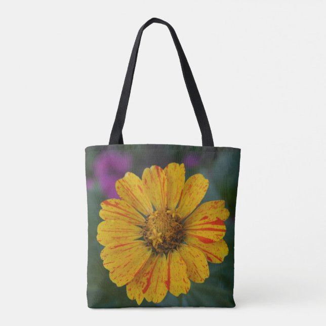 Bolsa Tote Zinnia de doce amarelo (Verso)