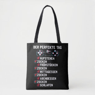 Bolsa Tote Zocken Perfekte Tag Zocker Humor Gamer Spruch