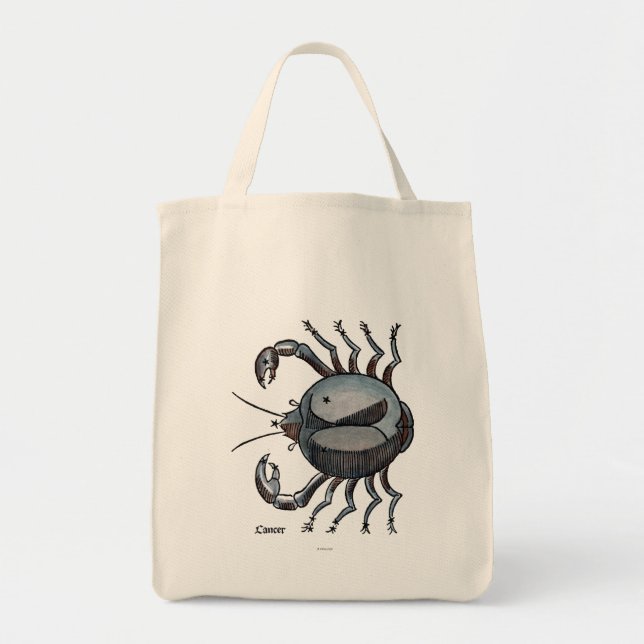 Bolsa Tote Zodíaco: Cancer na cor (Frente)