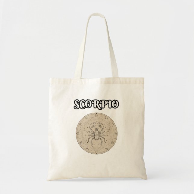 Bolsa Tote zodíaco escorpião (Frente)